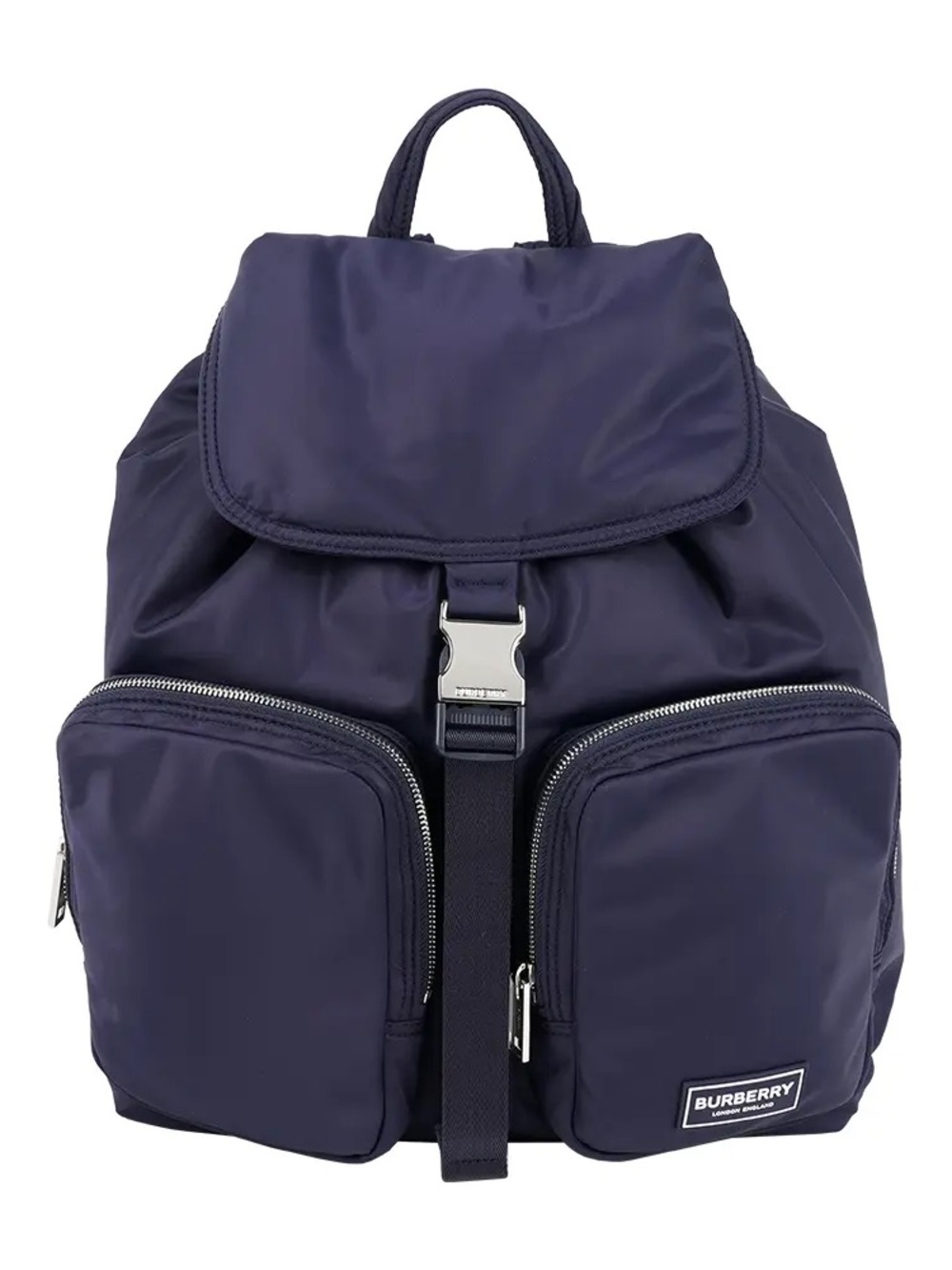 Burberry Navy Blue Nylon Backpack with Front Pockets - Picture 2 of 7